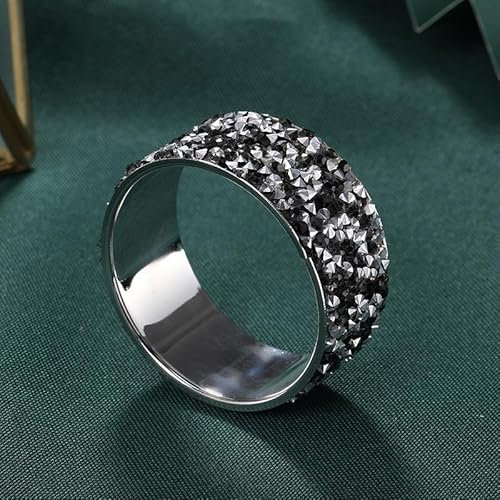 Serviettenringe 10 Stück Metall Serviettenschnallen Bling Strass Diamant Serviettenschnallen Servietten Ring für Hochzeitsfeier Abendessen Thanksgiving Jubiläum Tischdekoration -Silber + Schwarz