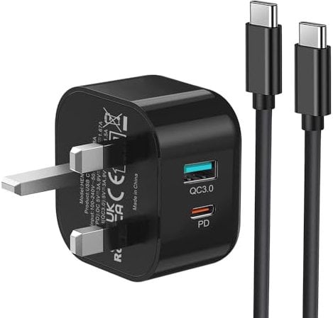 Samsung Charger Cable Fast Charge and Plug 25W PPS Super Charging for Galaxy S25/S24/S23/S22/S21/S20/S20fe/S10/A06/A05S/A16/A15/A14/A13/A23/A24/A33/A34/A52/A53/A54,Type C Phone Charger Plug and Cable