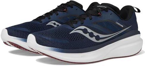 Saucony Men's Omni 22 Sneaker, Navy/Currant, 15