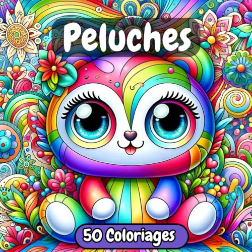 Peluches: Livre de coloriage avec des dessins de peluches, animaux fantastiques mignons