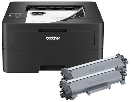 Brother HL-L2460DWW XL Wireless Compact Monochrome Printer with Duplex Copy & Scan, Fax, Black & White | Up to 4,200 Pages of Toner Included(1), Works with Alexa