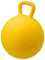 PFIFF 103033 aufblasbarer Pferdespielball, Spielball für Pferde, Pferdespielzeug, Ball mit Luftpumpe, gelb, 30cm