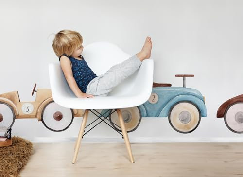 Osomhome - Wandtattoo Kinderzimmer Junge - Wandtattoo Auto [Größe L] | Wandsticker Kinderzimmer Jungen & Mädchen, Wandaufkleber Kinderzimmer & Babyzimmer, Kinder Wandtattoo | os7601