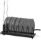 Yes4All Horizontal Weight Plate Rack Holder, Bumper Plate & Olympic Barbell Storage Rack with Steel Frame, Handle and Transport Wheels