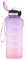 ETDW Bouteille d'eau, avec paille, 750 ml, sans BPA, réutilisable, avec marqueur de temps, pour fitness, gym, camping, yoga, voyage, bureau (violet rose)