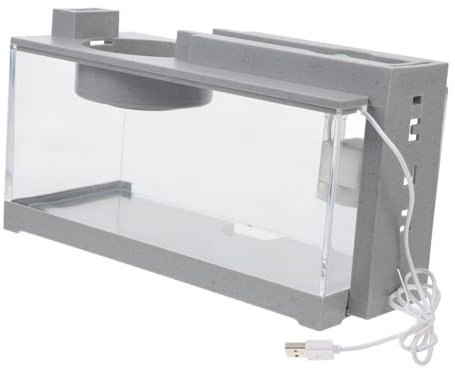 BESPORTBLE Aquarium Büro Kleines Aquarium Für Zuhause Fischzuchtkasten Mit Wasserpumpe Schreibtischaquarium Goldfischbecken Durchsichtiger Fischhalter Aquarienhalter Für Kleine Räume