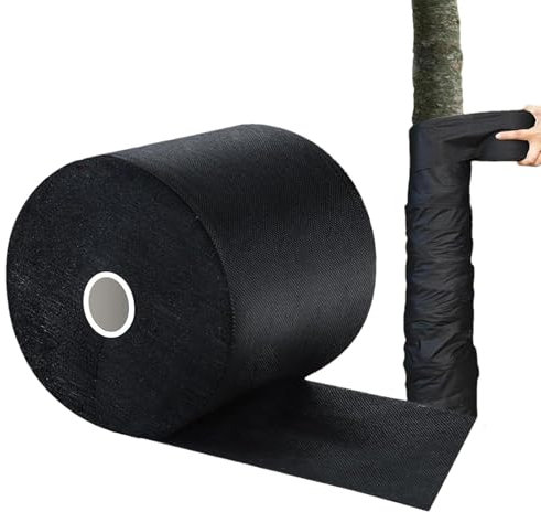 Nybhyjka Baumstamm Schutz, Baumschutz 10cm × 40m/80m/120m,Baumstamm-Abdeckung,Baumrindenschutz, Schwarze Stamm-Bandage, Frostschutz-Baum-Band, Vlies-Baum-Reparaturband, Baumstammschutz
