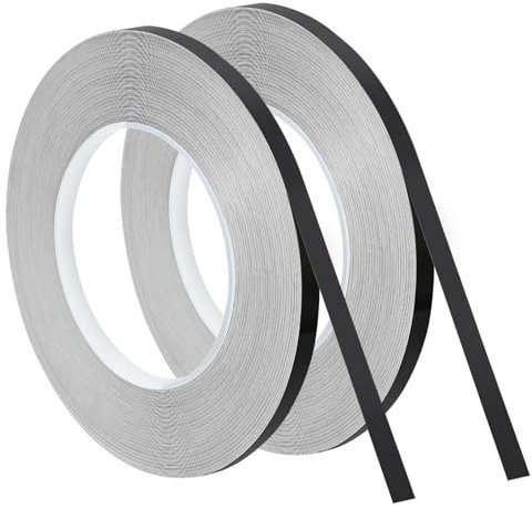 sourcing map Cinta metálica, 0.8 cm x 50.0 m, cinta adhesiva de poliéster metalizado, impermeable, brillante, cinta Washi para pared, artes gráficas, regalos, manualidades, decoración, color negro