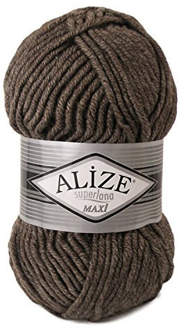 Strickgarn Strickwolle Superlana Maxi 100g 25% Wolle Wintergarn Winterwolle, 50 Farben, Farbe:240 milky brown