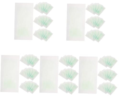 minkissy 5 Sätze Streifen Für Wachs Vlies Aqua Tint Leichtes Grün Entfernung Körperwachsstreifen Rasierschaum Werkzeug Gesichtswachsstreifen Kleine Wachsstreifen Light Green 30 Stück * 5