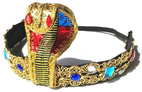Psdndeww Cleopatra Ägyptischer Haarreif, Haarreif, Schlangenform, Kleopatra, Haarhalter, Halloween-Party, Kopfbedeckung für Jugendliche und Erwachsene