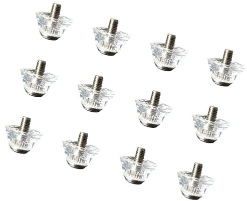 VIVIWI 12 tacos universales de aluminio para zapatos de fútbol, tacos de repuesto para botas de fútbol para fútbol duradero