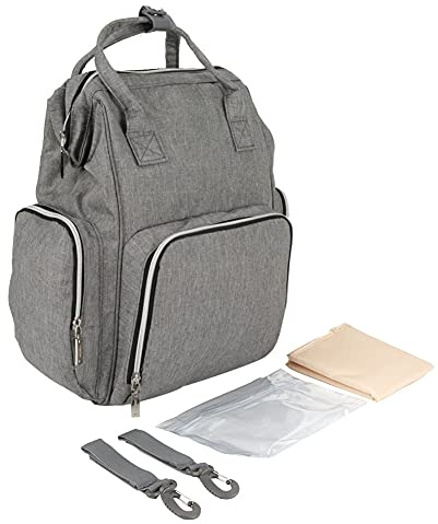 DGLDCSHUAI Insular Mommy Windel Windel Tasche große Kapazität Multi funktionaler Mode -Rucksack (Grau)