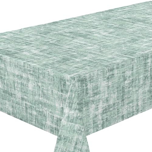 Wachstuch Wachstischdecke Vintage Flair Grün Rechteckig 110 x 140 cm Tischdecke abwischbar