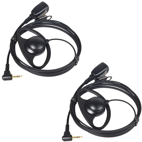 YNIBST Funkgerät D-förmiges Headset Kompatibel mit Motorola Talkabout | Kopfhörer mit PTT-Mikrofon für Funkgeräte , für T62, T82, T82 Extreme, T92, T92 H2O (2er Set)