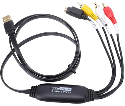 Plyisty VHS zu Digital Konverter USB 2.0 Video Capture Karte AV zu USB Sound Video Transfer Konverter Grabber für PC DV Kamera DVD VCR