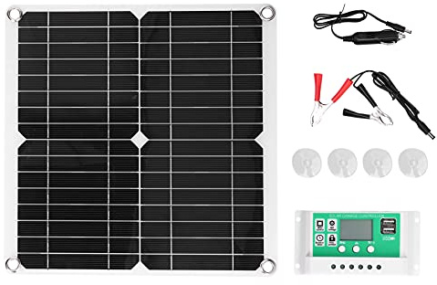 ZUUOZBYY Panneau solaire flexible en silicium monocristallin 40 W 18 V avec contrôleur de charge solaire 60 A avec double port USB