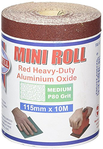 Faithfull - Aluminium Oxid Papierrolle Rote Heavy Duty 115 mm x 10M 80G - FAIAR1080R