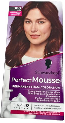 Schwarzkopf Perfect Mousse Color permanente nivel 3, 388 marrón rojizo oscuro