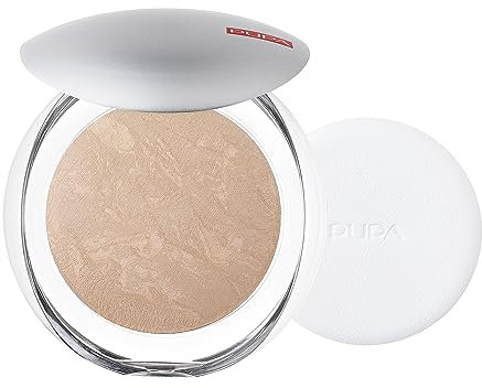 Pupa Luminys Baked Powder (Farbe Amberlight) - Gesichtsbronzer, Gebackenes Puder mit Satin-Effekt, Für einen gleichmäßigen Hautton und das Verstecken von Unvollkommenheiten, Natürlicher Teint