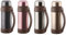 Dimono® Termo XXL de 2 litros termo de doble pared termo iso con taza y correa de transporte (Negro metálico)