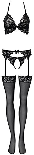 Orion Strapsset, BH, Ouvert String, Strapsgürtel & Strümpfe, Dessous