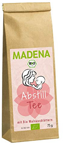 MADENA Bio Abstilltee, sanfter Bio Abstilltee in Apothekenqualität, hilft beim Abstillen, Kräutertee mit Bio Walnussblättern