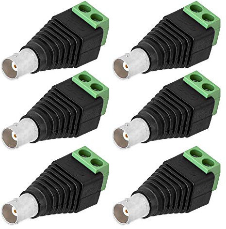 6x BNC Buchse Terminalblock 2-Pin Schraubklemmen Adapter Kabel Verbinder Universal
