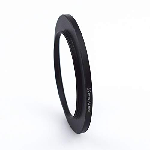 AMOPOFO 52 mm auf 67 mm Kamera-Filterring / Step-Up-Ring Adapter für 67 mm UV-Filter, Aluminium, Schwarz