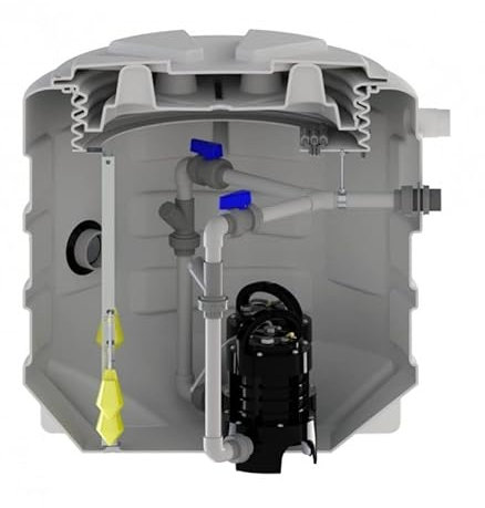 SFA - Station de relevage eaux grises - Station de relevage à enterrer 2 pompes Sanifos 610 - Pour eaux grises - monophasée dilacération - SFA
