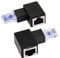 RIIEYOCA rechte Ecke Ethernet Adapter,90 Grad RJ45 Stecker zu Buchse Verlängerung Cat6 LAN Netzwerk Adapter für LAN, Ethernet, Netzwerk,2 Stück (R)