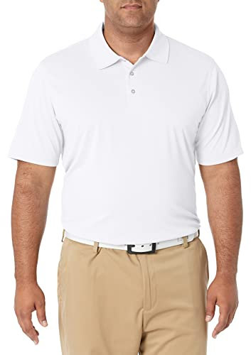 Amazon Essentials Polo de Golf, Secado Rápido Que Absorbe la Humedad, Manga Corta Hombre, Blanco, XXL