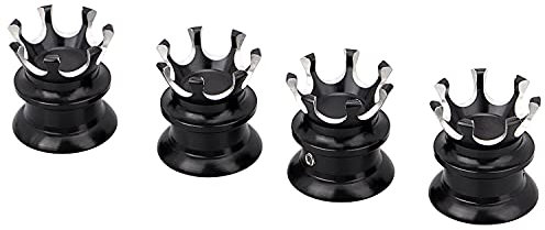 Bid4ze Moto Corona Testa Bullone Copre Candela Motore Topper Dado Cap Per Harley Electra Glide Road Glide Sportster 883 1200 Street Glide Tri Glide Nero