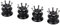 Bid4ze Moto Corona Testa Bullone Copre Candela Motore Topper Dado Cap Per Harley Electra Glide Road Glide Sportster 883 1200 Street Glide Tri Glide Nero