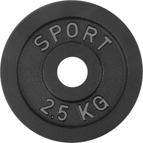 AtHaus® Hantelscheiben 2,5 Kg Gusseisen Hantel Gewichte 30/31 mm Ø - Guss Scheiben Gusscheibe Hantelscheibe Platte Rad Pro