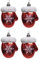 4er Set Christbaumschmuck Motiv Handschuh rot PVC bruchfester Baumschmuck