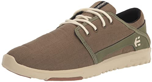 Etnies Men's Scout Skate Shoe, Olive/TAN/Gum, 4 UK
