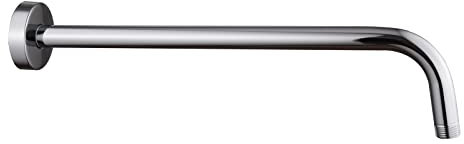 40,6 cm Duscharm mit Flansch, Edelstahl Wandmontage, Brausearm für festen Duschkopf, Chrom