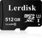 Lerdisk Carte Micro SD fabriquée par 3C Group Licencee (512 Go, 1 pièce)