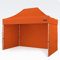 BRIMO Verkaufszelt 100% Wasserdicht mit 3 Seitenteilen - 5 Jahre Garantie (2x3 m, Orange)