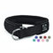 Weich Neopren Gepolstert Hundehalsband (4cm Breite) Reflektierend Hund Halsband mit Robust Nylon & Zugstopp, Bequem Zughalsband Dressurhalsband für Kleine Mittlere Große Hund Anti-Zug Walken M,Schwarz