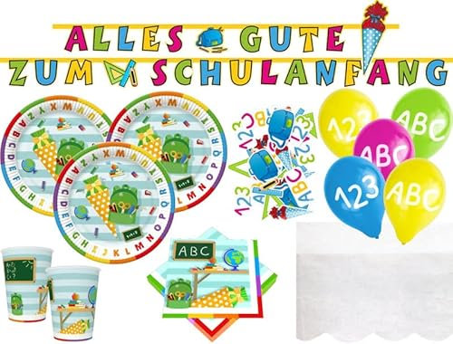 XL 48 Teile Party Deko Set Schulanfang für 10 Personen