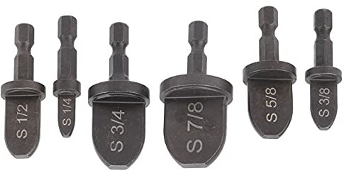 6 uds. Kit de brocas para estampar tubos de cobre, juego de expansor de tubo con mango hexagonal, herramienta de abocardado de conductos, piezas de mantenimiento de aire acondicionado de 7/8 pulgadas,