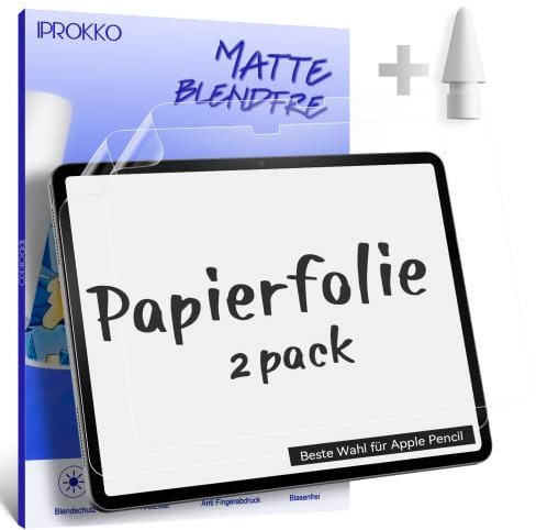 2 Stück Like Paper Folie Kompatibel mit iPad 10. Gen 10,9 Zoll 2022/iPad 11. Gen(A16) 11 Zoll 2025, Matte Papierfolie Papier Bildschirmschutz Schutzfolie Film Screen Protector for Zeichnen, Schreibe