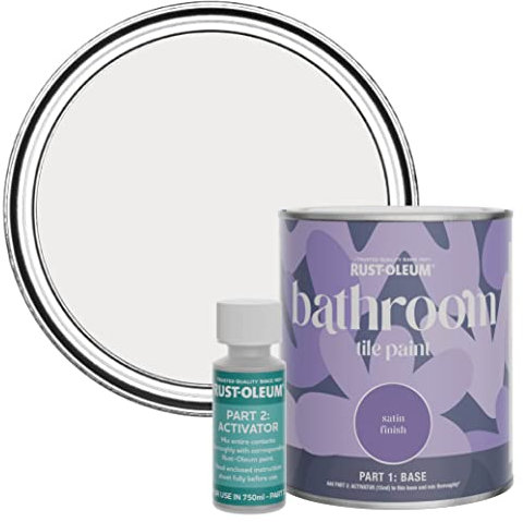 Rust-Oleum Purple Water-Resistant Bathroom Tile Paint in Satin Finish - Fleur 750ml
