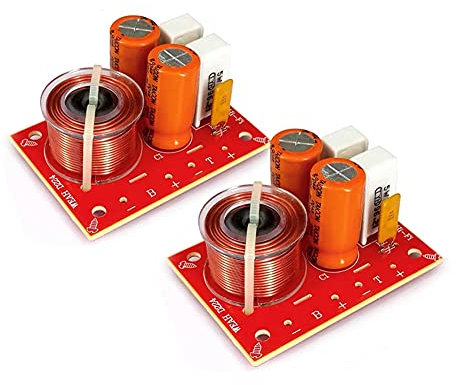 Huusuei 2 StüCk 2 Weg 80W DIY Lautsprecher Filter Schaltung HöHen Frequenz Teiler Heimkino HiFi Stereo Audio Frequenzweiche Filter