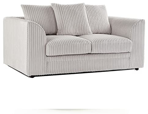 New Cream 2 Seater Soft Jumbo Cord Sofa | Soft 2 Seater Luxury Jumbo Cord Settee