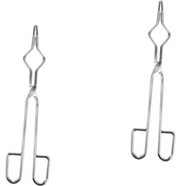PLAFOPE Edelstahlklemme 2 Stück Ofen Tiegel Zange Labor Zange Graphit Multi-Halter Clips Gießerei Zoll Zubehör Schmelzlabors Praktisches Werkzeug Zange Für Kolben Labor Silberklemme