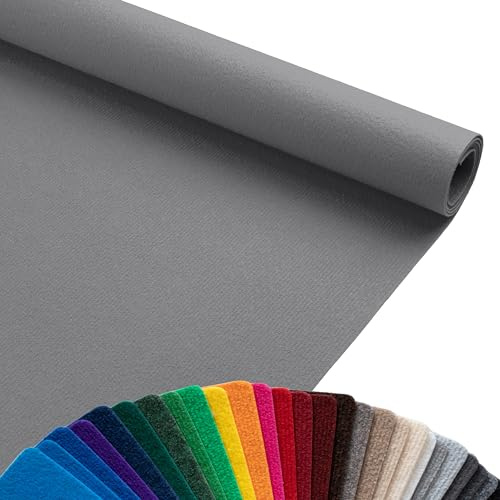 Primaflor Rips Messeteppich Dublin | Musterstück | Grau | Meterware | Gerippte Polypropylen-Meterware für Messe, Event und Hochzeit; Bfl-s1, 3 mm hoch, zuschneidbar