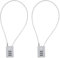 SISAV 3 Digit Cable Combination Lock 16 inches Cable for School Gym Locker,Filing Cabinets,Helmet,Toolbox,Luggage Suitcase,knapsack,Grey 2Pack